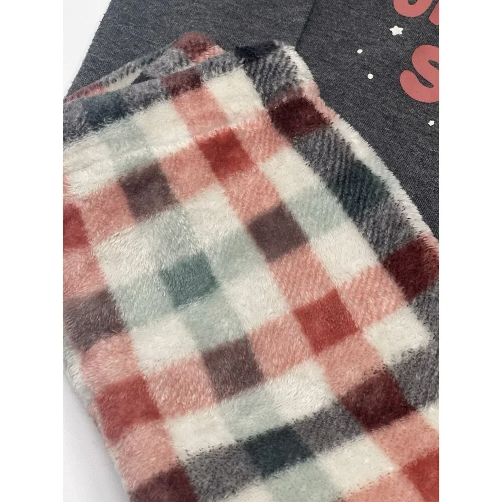 Members Mark Pajamas Set Boys 2t Plaid Christmas Sleep Under Stars‎ Top Pants